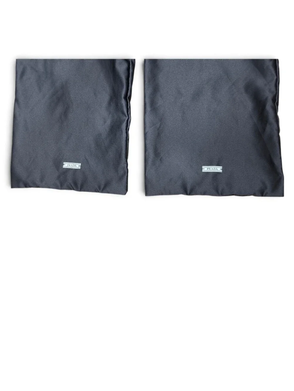 Prada Set of 2 Navy/Black Drawstring Shoe Dust Bags Storage Sleeves